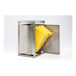 VAR Müllbehälterschrank, Edelstahl, für Mülltonne Edelstahl Edelstahl