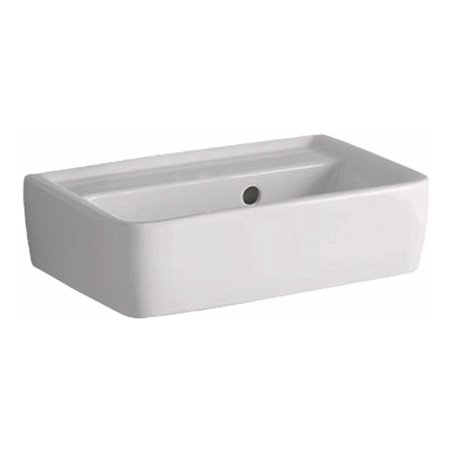 Geberit Handwaschbecken RENOVA PLAN 450 x 320 mm ohne Hahnloch, mit Überlauf weiß