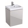 Geberit Handwaschbecken-Unterschrank ACANTO 445 x 535 x 375 mm Lack hochglanz weiß, Front Glas weiß