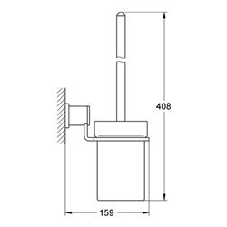 Grohe WC-Bürstengarnitur ALLURE Wandmontage chrom