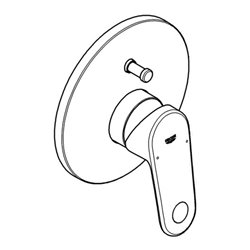 Grohe Einhand-Wannenbatterie EUROPLUS Fertigmontageset für 35501 chrom