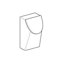 Geberit Urinal Renova Plan we. K-Tect, m Deck, Zulauf/Abgang hinten