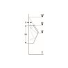 Geberit Urinal Renova Plan we. K-Tect, m Deck, Zulauf/Abgang hinten
