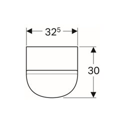 Geberit Urinal Renova Plan we. K-Tect, m Deck, Zulauf/Abgang hinten