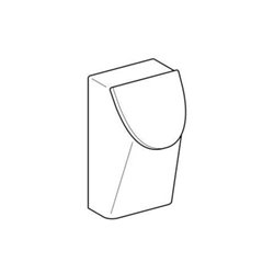 Geberit Urinal Renova Plan we. K-Tect, m Deck, Zulauf/Abgang hinten