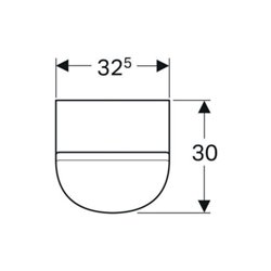 Geberit Urinal Renova Plan we. K-Tect, m Deck, Zulauf/Abgang hinten