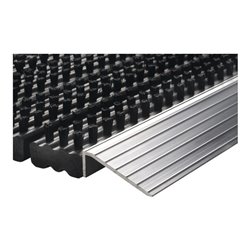 Fußmatte Alu-Anlaufkante schwarz/silber PP/Alu L430xB750xS22mm