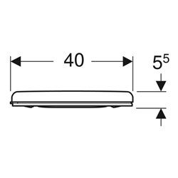 Geberit WC-Sitz Renova Comfort we., barrierefrei, Befestigung von unten