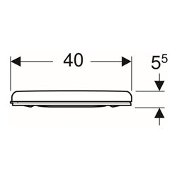 Geberit WC-Sitz Renova Comfort we., barrierefrei, Befestigung von unten