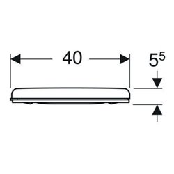 Geberit WC-Sitz Renova Comfort we., barrierefrei, Befestigung von unten