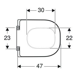 Geberit WC-Sitz Renova Comfort we., barrierefrei, Befestigung von unten