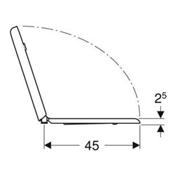 Geberit WC-Sitz Renova Comfort we., barrierefrei, Befestigung von unten