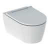 Geberit Wand-WC, Tiefspüler One mit WC-Sitz, weiß/weiß Keratec