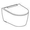 Geberit Wand-WC, Tiefspüler One mit WC-Sitz, weiß/weiß Keratec