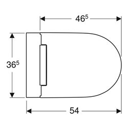 Geberit Wand-WC, Tiefspüler One mit WC-Sitz, weiß/weiß Keratec