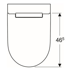 Geberit Wand-WC, Tiefspüler One mit WC-Sitz, weiß/weiß Keratec