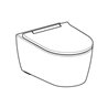 Geberit Wand-WC, Tiefspüler One mit WC-Sitz, weiß/weiß Keratec