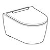 Geberit Wand-WC, Tiefspüler One mit WC-Sitz, weiß/weiß Keratec