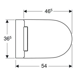 Geberit Wand-WC, Tiefspüler One mit WC-Sitz, weiß/weiß Keratec