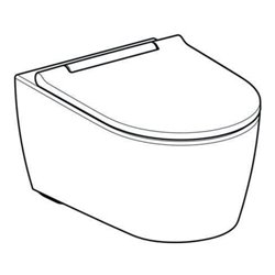 Geberit Wand-WC, Tiefspüler One mit WC-Sitz, weiß/hochglanzverchromt