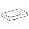 Geberit Handwaschbecken Acanto 40x25cm, asym., o. ÜL, Hahnl. re, weiß