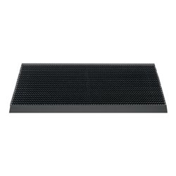 Fußmatte Alu-Anlaufkante schwarz/schwarz PP/Alu L500xB800xS22mm