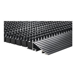 Fußmatte Alu-Anlaufkante schwarz/schwarz PP/Alu L500xB800xS22mm
