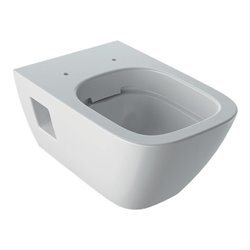Geberit Wand-WC, Tiefspüler Renova Plan 6/5 l, teilgeschl. Form, rimfree, weiß