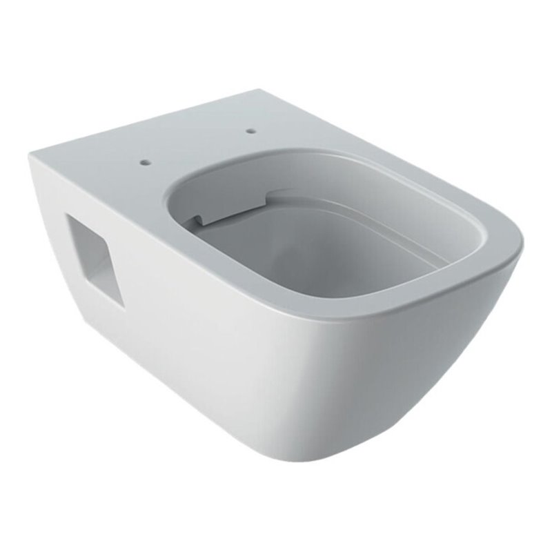 Geberit Wand-WC, Tiefspüler Renova Plan 6/5 l, teilgeschl. Form, rimfree, weiß