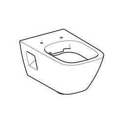 Geberit Wand-WC, Tiefspüler Renova Plan 6/5 l, teilgeschl. Form, rimfree, weiß