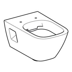 Geberit Wand-WC, Tiefspüler Renova Plan 6/5 l, teilgeschl. Form, rimfree, weiß