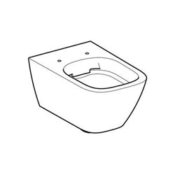 Geberit Wand-WC-Tiefspüler Smyle Square weiß, 4,5 l, geschlossene Form, rimfree