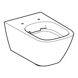 Geberit Wand-WC-Tiefspüler Smyle Square weiß, 4,5 l, geschlossene Form, rimfree