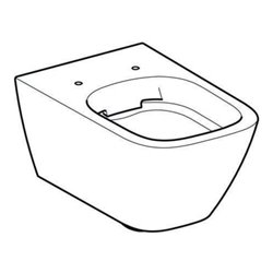 Geberit Wand-WC-Tiefspüler Smyle Square weiß, 4,5 l, geschlossene Form, rimfree