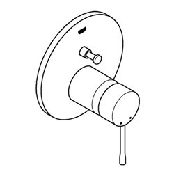 Grohe Einhand-Wannenbatterie ESSENCE Fertigmontageset für Rapido SmartBox (35600) chrom