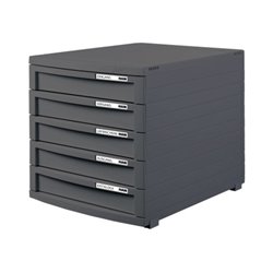 HAN Schubladenbox CONTUR 1505-191 DIN A4/B4/C4 5Schübe geschl dgr/dgr