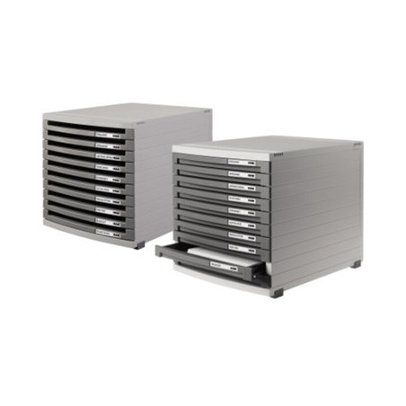 HAN Schubladenbox CONTUR 1510-13 A4/B4/C4 10Schübe geschl. sw/sw