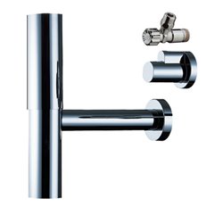 hansgrohe Designsiphon Flowstar G 1 1/4, m 2 Eckventilen u. Schuber, chr