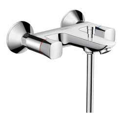hansgrohe Zweigriff-Wannen-Armatur Logis AP, 2 Verbraucher, chrom