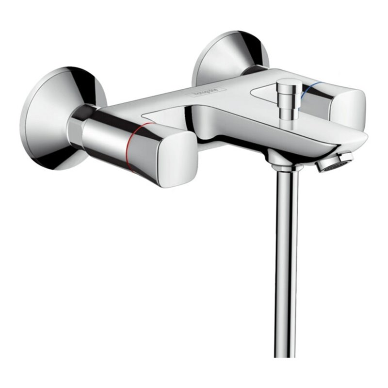 hansgrohe Zweigriff-Wannen-Armatur Logis AP, 2 Verbraucher, chrom