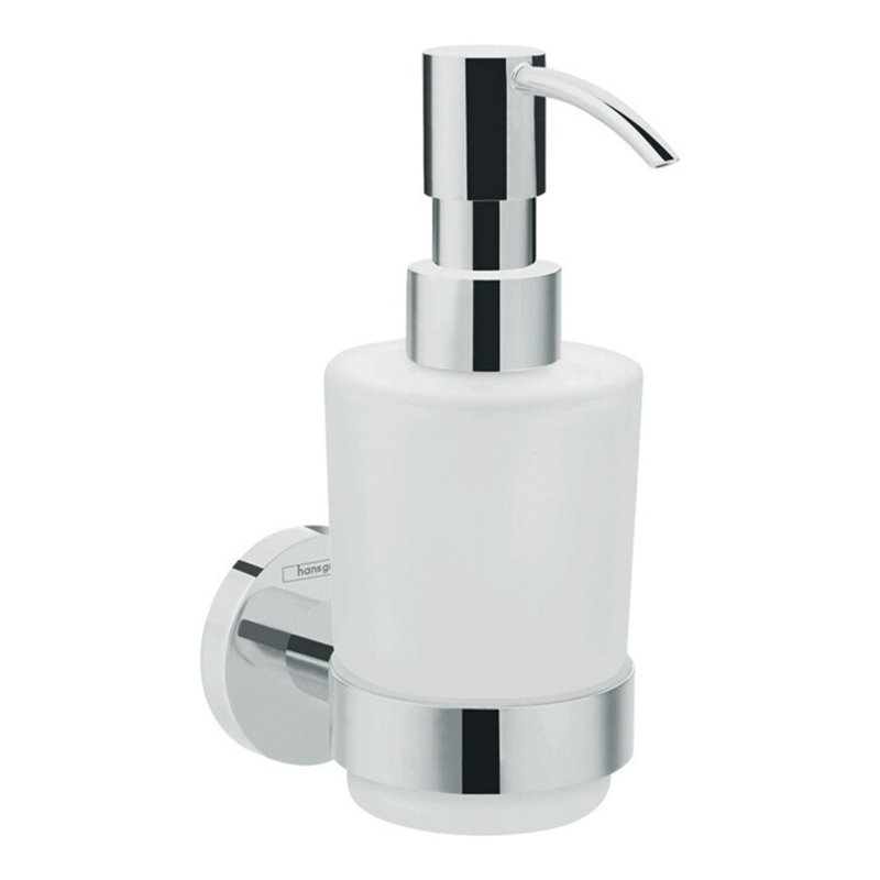 hansgrohe Lotionsspender Logis Universal Wandmont., Beh. Mattglas, Metall, chrom