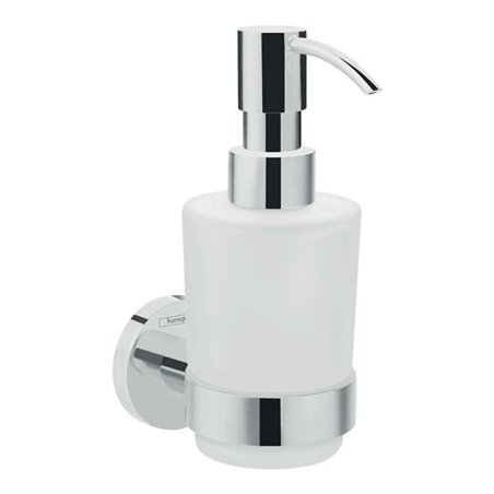 hansgrohe Lotionsspender Logis Universal Wandmont., Beh. Mattglas, Metall, chrom