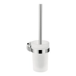 hansgrohe WC-Bürstengarnitur Logis Uni. chr, Wandmont., Eins. Mattglas, Messing