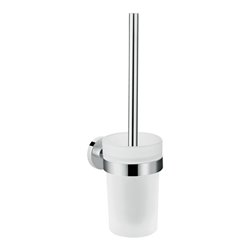 hansgrohe WC-Bürstengarnitur Logis Uni. chr, Wandmont., Eins. Mattglas, Messing