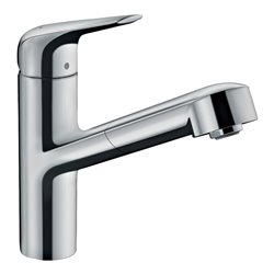 hansgrohe Spültisch-Einhebelmischer 150 Focus M42 mit Ausziehauslauf, 1jet, chrom