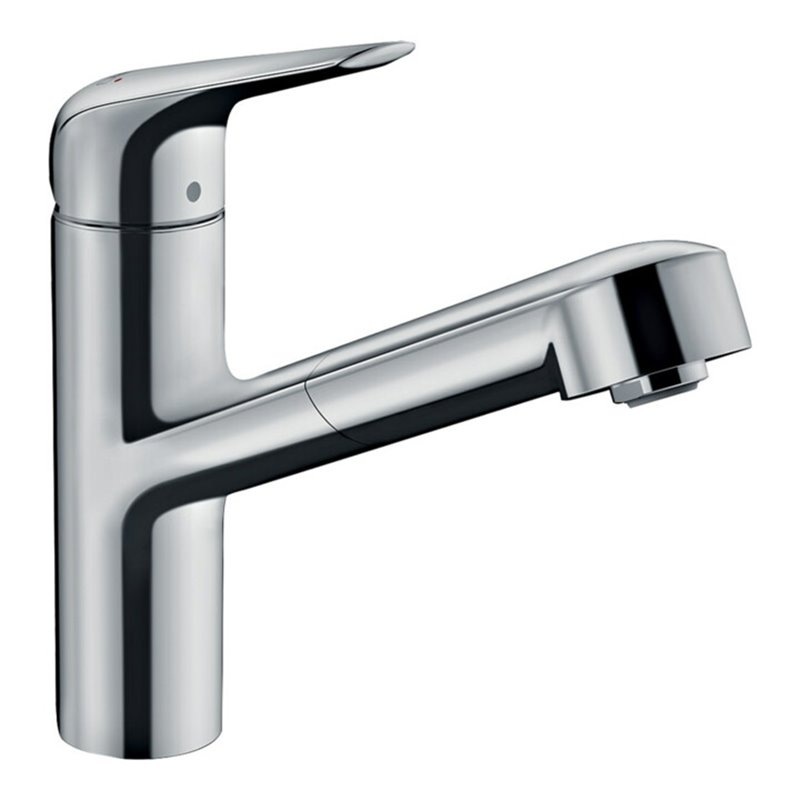hansgrohe Spültisch-Einhebelmischer 150 Focus M42 mit Ausziehauslauf, 1jet, chrom