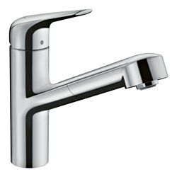 hansgrohe Spültisch-Einhebelmischer 150 Focus M42 mit Ausziehauslauf, 1jet, chrom