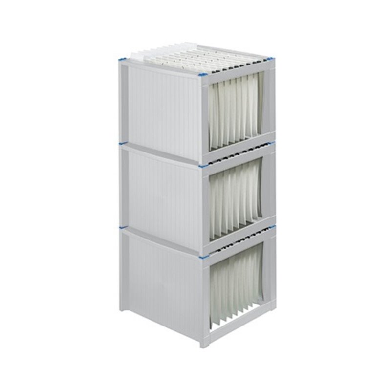 helit Hängekorb H6110084 max. 40Mappen DIN A4 lichtgrau/blau