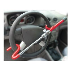 Lenkradkralle Stahl,pulv.L400xB110xH60mm G.1,3kg rot SB Verpackung