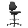 Arbeitsdrehstuhl Air Flow Rollen+Fußring Supertec-Gewebe schwarz 610-890mm BIMOS